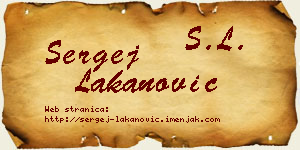 Sergej Lakanović vizit kartica